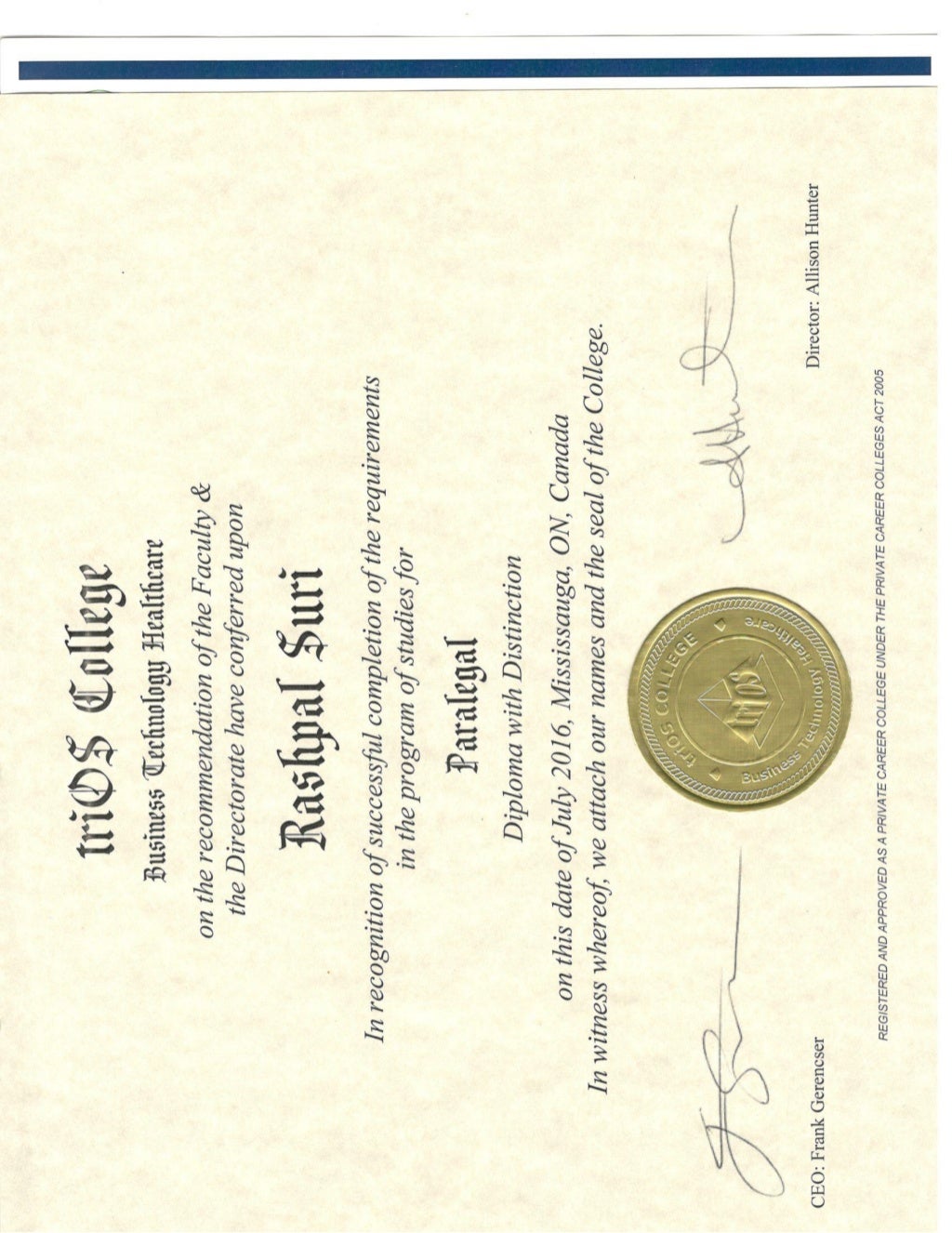 Paralegal Diploma