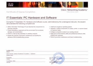 IT Essentials PC Hardware and Software