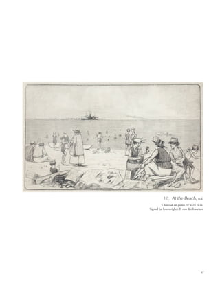 87
10. At the Beach, n.d.
Charcoal on paper, 17 x 28 1/4 in.
Signed (at lower right): F. von der Lancken
 