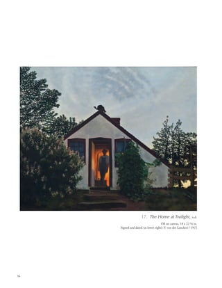 94
17. The Home at Twilight, n.d.
Oil on canvas, 18 x 22 1/8 in.
Signed and dated (at lower right): F. von der Lancken / 19[?]
 