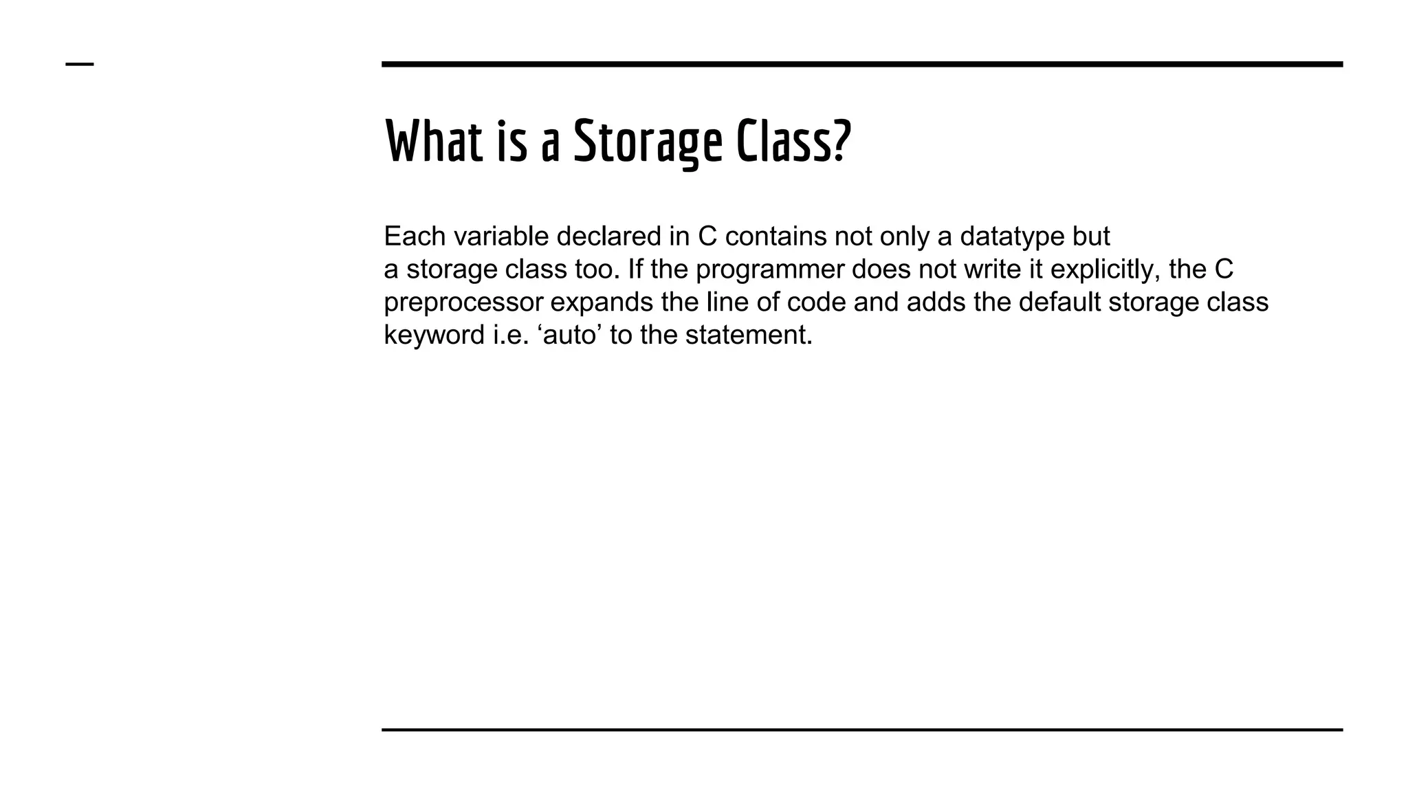 Storage Class PPT Storage Class PPT