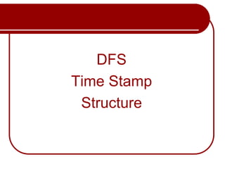 DFS
Time Stamp
Structure
 