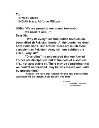 Team IMM converted questions  our Armed Forces??