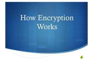 How Encryption
   Works	
 


                 "
 
