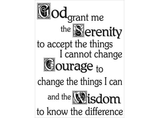 The Serenity Prayer
The Serenity Prayer
41
 