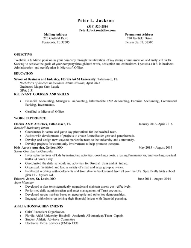 Peter L Jackson Resume 1 PDF - Peter L Jackson Resume 1 1 638 