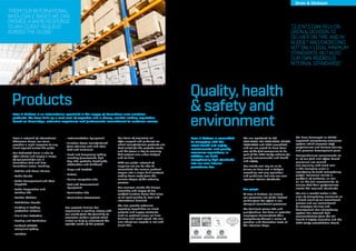 Products
Dron  Dickson is an international specialist in the supply of hazardous area electrical
products. We have built up a vast level of expertise and a strong, market-leading reputation
based on knowledge, extensive experience and fundamental commitment to customer service
From a network of International
Wholesale bases, our team
provides a rapid response to any
client request across the globe.
Our dedicated team is able to
offer advice and supply a range
of equipment for use in
Hazardous (Ex) and Non
Hazardous areas, including:
• Audible and Visual Alarms
• Cable Glands
• Cable Management and Steel
Supports
• Cable Preparation and
Jointing Kits
• Control Stations
• Distribution Boards
• Earthing  Lighting
protection material
• Fire  Gas Detection
• Heating and Ventilation
• Helideck CAP437
compliant lighting
• Isolators
• Instrumentation Equipment
• Junction boxes manufactured
from stainless and mild steel,
GRP and aluminum
• Fixed and temporary lighting
including fluorescents, high
bay, LED, portable, Floodlights,
obstruction and bulkhead
• Plugs and Sockets
• Motors
• Marine navigation aids
• Test and Measurement
Equipment
• Termination Kits
• Termination Accessories
Our projects division has
experience in working closely with
our clients from the feasibility to
execution of their project which
allows us to fully understand the
specific needs of the project.
Our team of engineers will
offer support and guidance on
which manufacturers products are
best suited for the projects needs
and this focus is key to ensuring
that project runs under budget
and on time.
With our global network of
suppliers we are be able to
consolidate the various product
scopes into a single bulk contract,
cutting down costs from the
various stages of the ordering
process.
Our services include the design,
assembly and supply of Exe
certified junction boxes that allow
us to react quickly to local and
international demand.
We also provide extensive
reporting capabilities on client
projects and supply contracts,
such as product usage, on-time
delivery and asset spend. We can
also adapt our reports in line with
client KPIs.
Dron  Dickson is committed
to complying with the
latest health and safety,
environmental and quality
assurance regulations. In
addition, we build
exceptionally high standards
into our own internal
procedures too.
We are registered to ISO
9001:2008, ISO 14001:2004, OHSAS
18001:2007 and FPAL accredited,
and we are proud to have been
one of the first companies to be
part of the FPAL Verify scheme for
quality, environmental and health
and safety.
Our clients can rely on us to
deliver on time and in budget,
exceeding not only legislation
and guidelines, but also our own
rigorous internal standards.
Our people
At Dron  Dickson, we ensure
our personnel are of the highest
calibre from the offset in our
stringent recruitment processes.
We don’t just review CVs and
qualifications, but have all potential
employees demonstrate their
competency though a series of
practical and theoretical tests at
the interview stage.
We have developed an OPITO
approved competency assurance
system, which assesses staff
performance and delivers training
and personal development plans.
Comprehensive assessments on
all of our field and office-based
personnel are carried
out regularly, with each role
in the company given a
specifically tailored competency
profile. Personnel collate a
portfolio of evidence, as well
as ‘on the job’ assessments, to
ensure that their performance
meets the required standards.
We are a market leader in the
area of competency assurance as
a direct result of our recruitment
policies and our commitment
to employee training and
development. Our competency
system has received high
commendations from the UK
Health  Safety Executive and the
FPAL Verify accreditation board.
Quality, health
 safety and
environment
“CLIENTS CAN RELY ON
DRON  DICKSON TO
DELIVER ON TIME AND IN
BUDGET AND EXCEEDING
NOT ONLY LEGAL MINIMUM
STANDARDS, BUT ALSO
OUR OWN RIGOROUS
INTERNAL STANDARDS.”
Dron  Dickson is an
international specialist in the
supply of hazardous area
electrical products. We have built
up a vast level of expertise and a
strong, market-leading reputation
based on knowledge, extensive
experience and fundamental
commitment to customer service.
Products
From a network of international
wholesale bases, our team provides
a rapid response to any client
request across the globe.
Our dedicated team is able to
offer advice and supply a range of
products, including:
Audible  Visual Alarms·
Automation Technology·
Cable Marine  Industrial·
Cable Management  Steel·
Supports
Control, Distribution ·
Switchgear
Fire  Gas Detection·
Heating  Ventilation·
Instrumentation Equipment·
Lighting Technology·
Motors·
Test  Measurement Equipment·
Our service also includes extensive
reporting capabilities on client
projects and supply contracts,
such as product usage, on-time
delivery and asset spend. We can
also adapt our reports in line with
client KPIs.
Customer relationships are at the
heart of our business. Our product
range is constantly evolving to
match client requirements and
deliver innovative solutions to the
industry.
Quality, health
 safety and
environment
Dron  Dickson is committed to
complying with the latest health
and safety, environmental and
quality assurance regulations. In
addition, we build exceptionally
high standards into our own
internal procedures too.
We are registered to ISO
9001:2008, ISO 14001:2004,
OHSAS 18001:2007 and FPAL
accredited, and we are proud
to have been one of the first
companies to be part of the
FPAL Verify scheme for quality,
environmental and health and
safety.
Our clients can rely on us to deliver
on time and in budget, exceeding
not only legislation and guidelines,
but also our own rigorous internal
standards.
Our people
At Dron  Dickson, we ensure
our personnel are of the highest
calibre from the offset in our
stringent recruitment processes.
We don’t just review CVs and
qualifications, but have all
potential employees demonstrate
their competency though a series
of practical and theoretical tests at
the interview stage.
“CLIENTS CAN RELY ON
DRON  DICKSON TO
DELIVER ON TIME AND IN
BUDGET AND EXCEEDING
NOT ONLY LEGAL MINIMUM
STANDARDS, BUT ALSO
OUR OWN RIGOROUS
INTERNAL STANDARDS.”
“FROM OUR INTERNATIONAL
WHOLESALE BASES WE CAN
PROVIDE A RAPID RESPONSE
TO ANY CLIENT REQUEST
ACROSS THE GLOBE.”
We have developed an OPITO-
approved competency assurance
system, which assesses staff
performance and delivers training
and personal development plans.
Comprehensive assessments on
all of our field and office-based
personnel are carried out regularly,
with each role in the company given
a specifically tailored competency
profile. Personnel collate a portfolio
of evidence, as well as ‘on the job’
assessments, to ensure that their
performance meets the required
standards.
We are a market leader in the area
of competency assurance as a
direct result of our recruitment
policies and our commitment
to employee training and
development. Our competency
system has received high
commendations from the UK Health
 Safety Executive and the FPAL
Verify accreditation board.
Dron  DicksonDron  Dickson
“FROM OUR INTERNATIONAL
WHOLESALE BASES WE CAN
PROVIDE A RAPID RESPONSE
TO ANY CLIENT REQUEST
ACROSS THE GLOBE.”
 