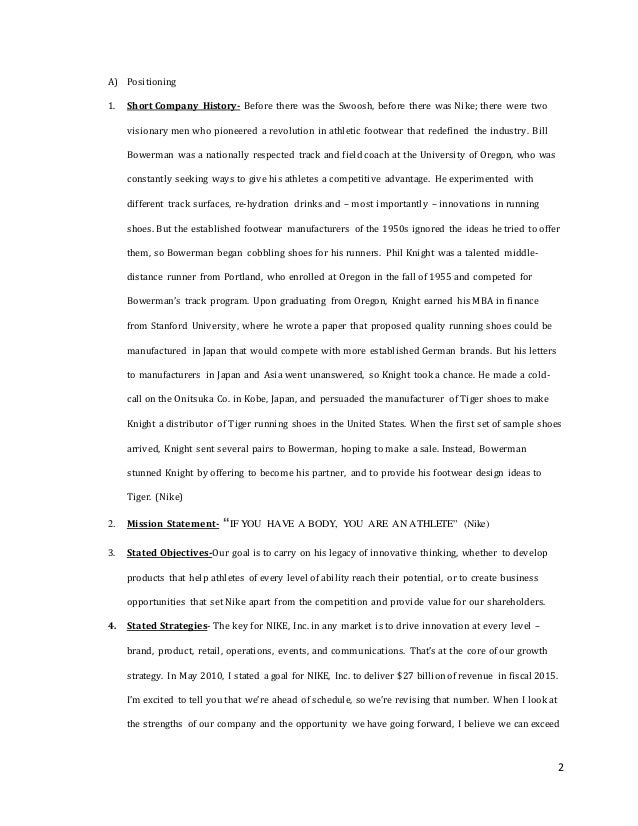 nike short history