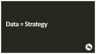 Data = Strategy 
 