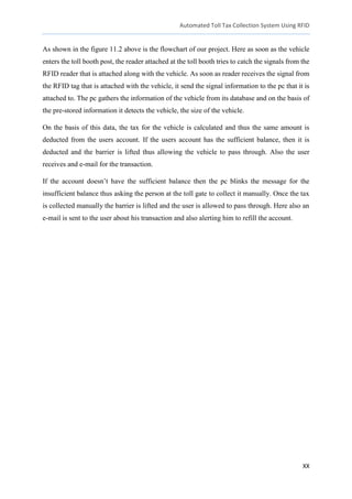 Project Report on automated toll tax collection system using rfid | PDF