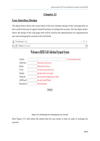 Project Report on automated toll tax collection system using rfid | PDF