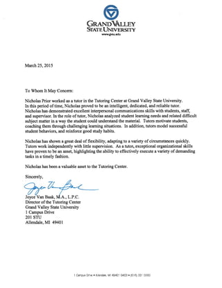 Letter of Rec from Tutoring Center.PDF