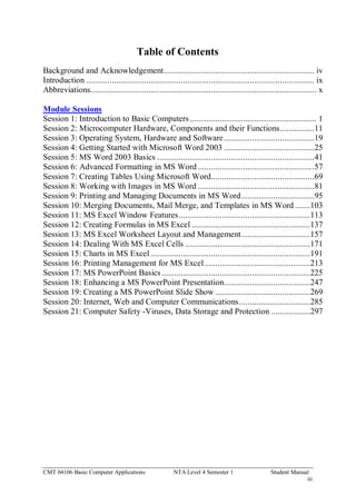 Student_Basic Computer Applications- FINAL | PDF