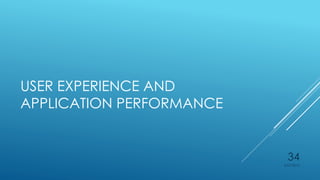 USER EXPERIENCE AND
APPLICATION PERFORMANCE
4/27/2015
34
 