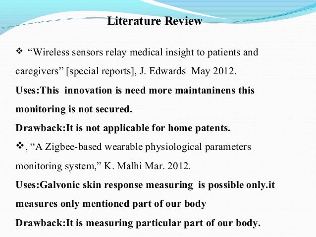 Literature review zigbee