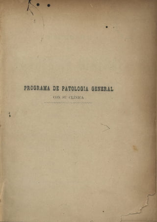 1.11(.1
PROGRAMA DE PATOLOGIA GENERAL
 