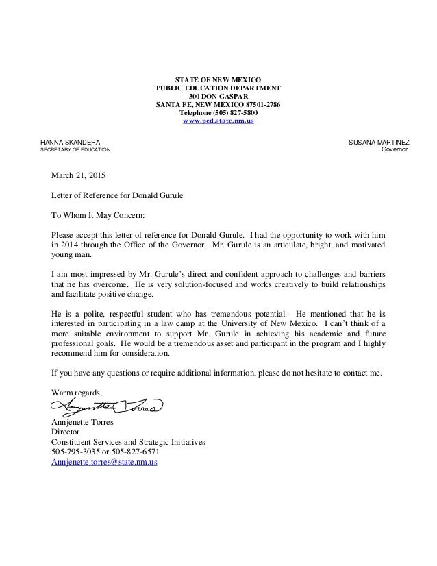 letter of reference 3 21 signed signing a letter of recommendation