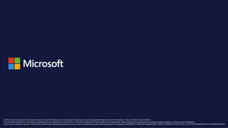 Title of
Presentation
• Speaker Name, Title
• Microsoft Corporation
31
 