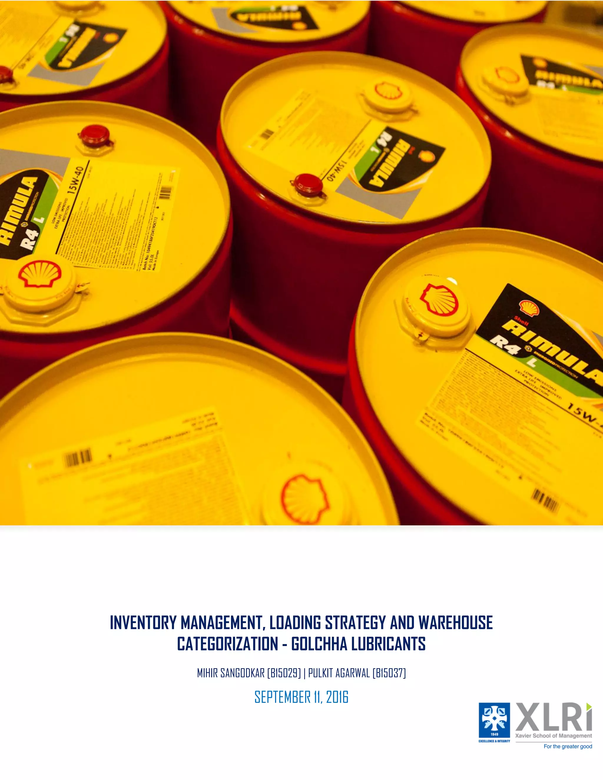 Inventory management, loading strategy and warehouse categorization | PDF