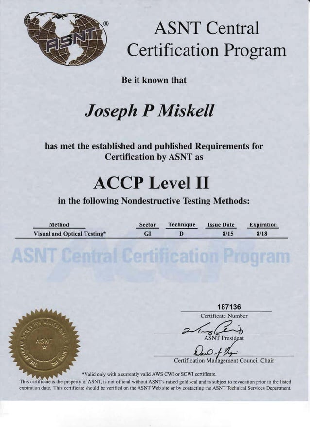 Asnt Vt Certification – NDT Method Overview: Visual Testing – EIYR