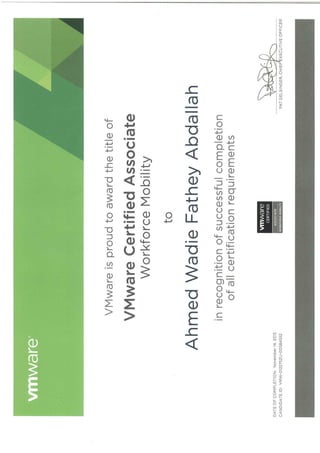 Certified VMWare Workforce Mobility
