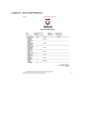 Lampiran 2 - Kartu Studi Mahasiswa
 