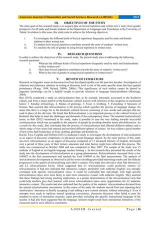 Lexical Repetition and Written Text’s Unity from Gender Perspective: A ...