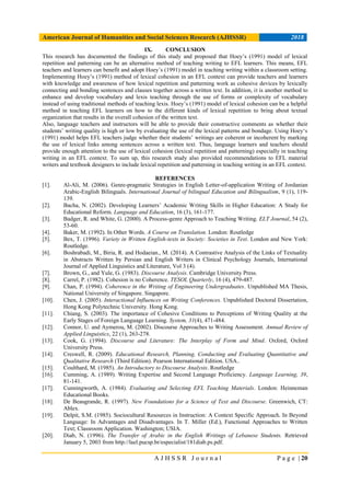 Lexical Repetition and Written Text’s Unity from Gender Perspective: A ...