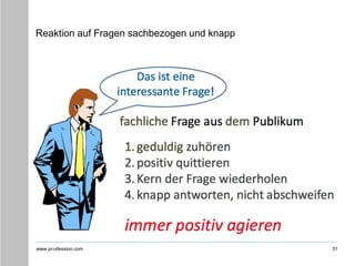 www.pr-ofession.com
Reaktion auf Fragen sachbezogen und knapp
31
 