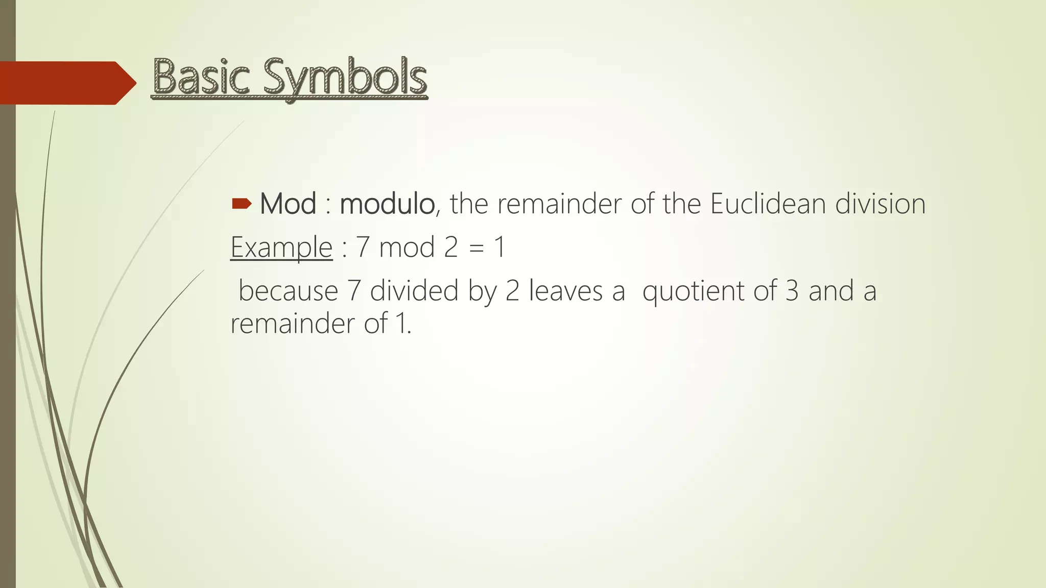 Maths Symbols | PPTX