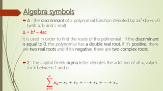 Maths Symbols | PPTX