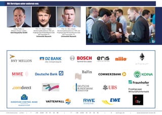 Informationen unter: | T +49 (0)30 20 91 33 88 | F +49 (0)30 20 91 32 40 | E eq@iqpc.de | www.blockchain-event.de
Mit Vorträgen unter anderem von:					
Tobias Federico,
Market Design Leader,
Grid Singularity GmbH
Prof. Dr. Gilbert Fridgen,
Kernkompetenzzentrum FIM und
ProjektgruppeWirtschaftsinformatik
des Fraunhofer FIT,
Universität Bayreuth
Prof. Dr. Nils Urbach,
Kernkompetenzzentrum FIM und
Projektgruppe Wirtschaftsinformatik
des Fraunhofer FIT,
Universität Bayreuth
 