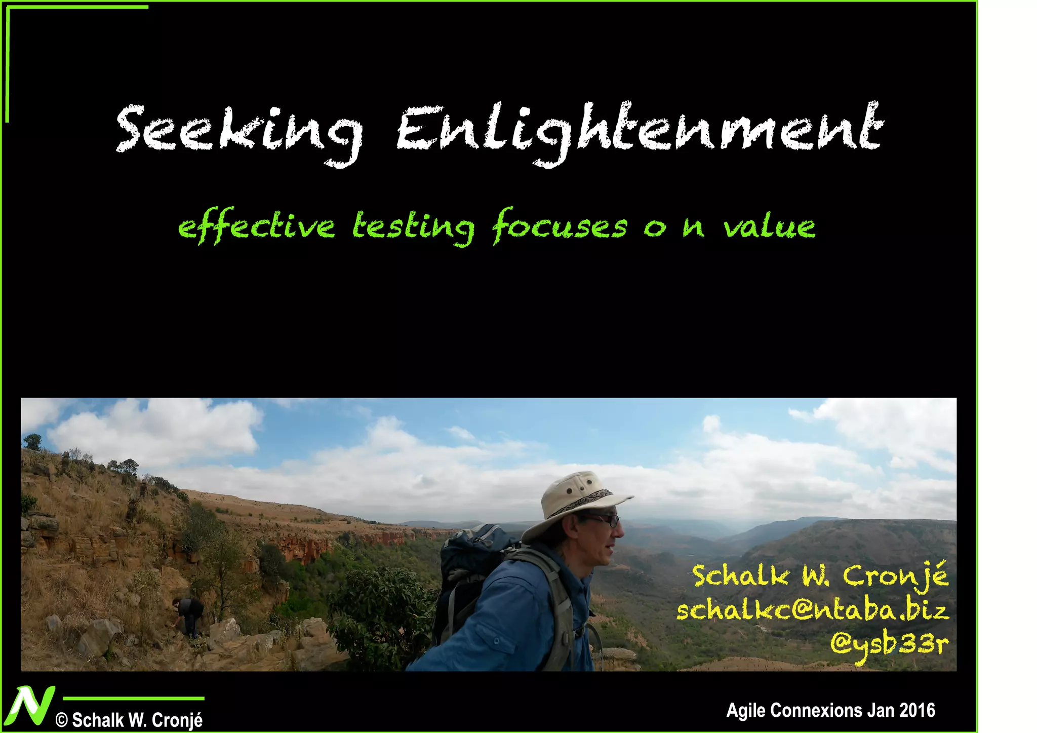 Seeking Enligtenment - A journey of purpose rather tan instruction