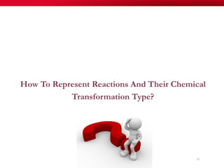 How To Represent Reactions And Their Chemical
Transformation Type?
55
 