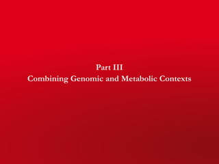 Part III
Combining Genomic and Metabolic Contexts
 