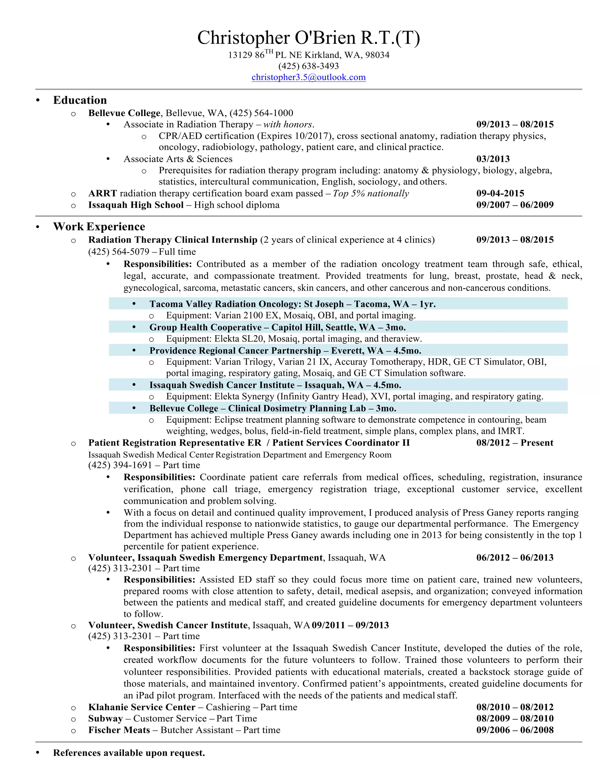 Christopher OBrien Resume PDF - Christopher Obrien Resume 1 2048 