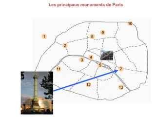 Les principaux monuments de Paris

10
9
1

8
2

3

4

5
11

7

12

13

 