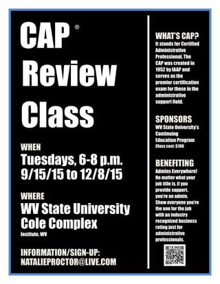 CAP Flyer | PDF