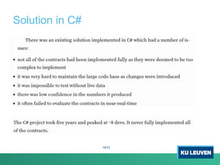 Solution in C#
18/72
 