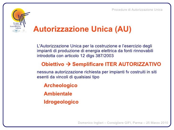 Autorizzazione Unica