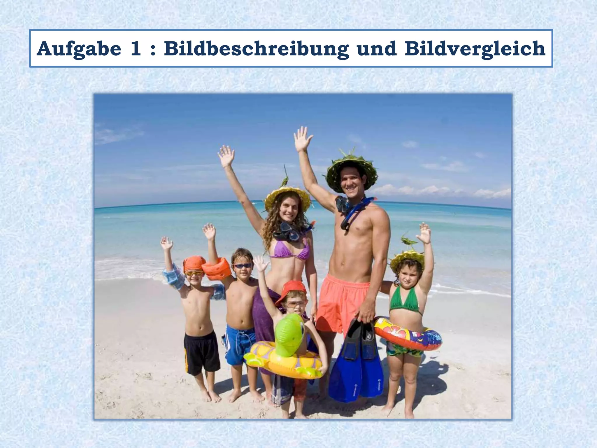 Auf dem Bild sieht
man drei Kinder,
drei Jungen,
die verschiedene
Musikinstrumente
spielen.
Der Junge auf der rechten
Seite spielt Saxophon.
 