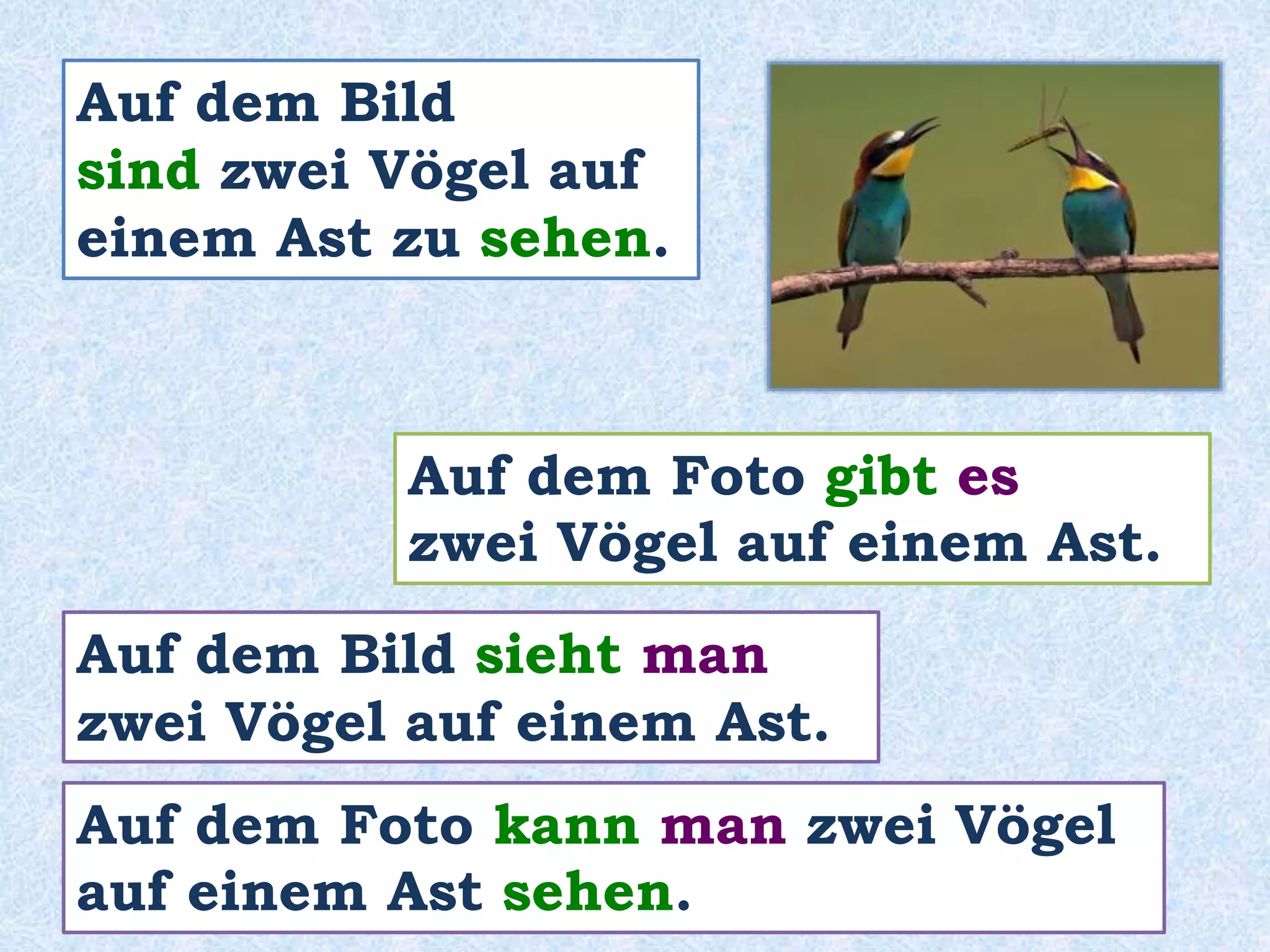 • Was machen sie?
• Was haben sie gemacht?
 
