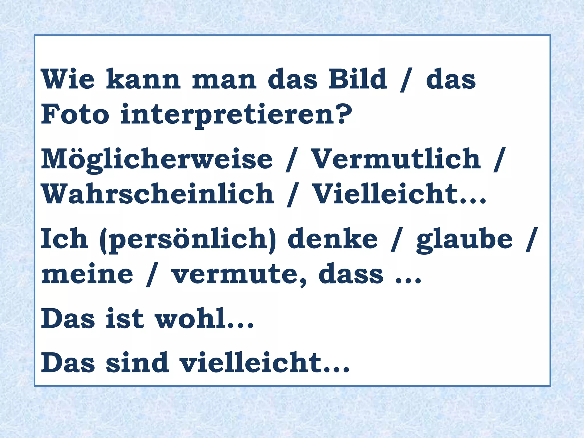 Auf dem Bild sind ein paar Vögel
auf einem Ast.
Auf dem Foto sitzen
vier Vögel auf einem Ast.
 