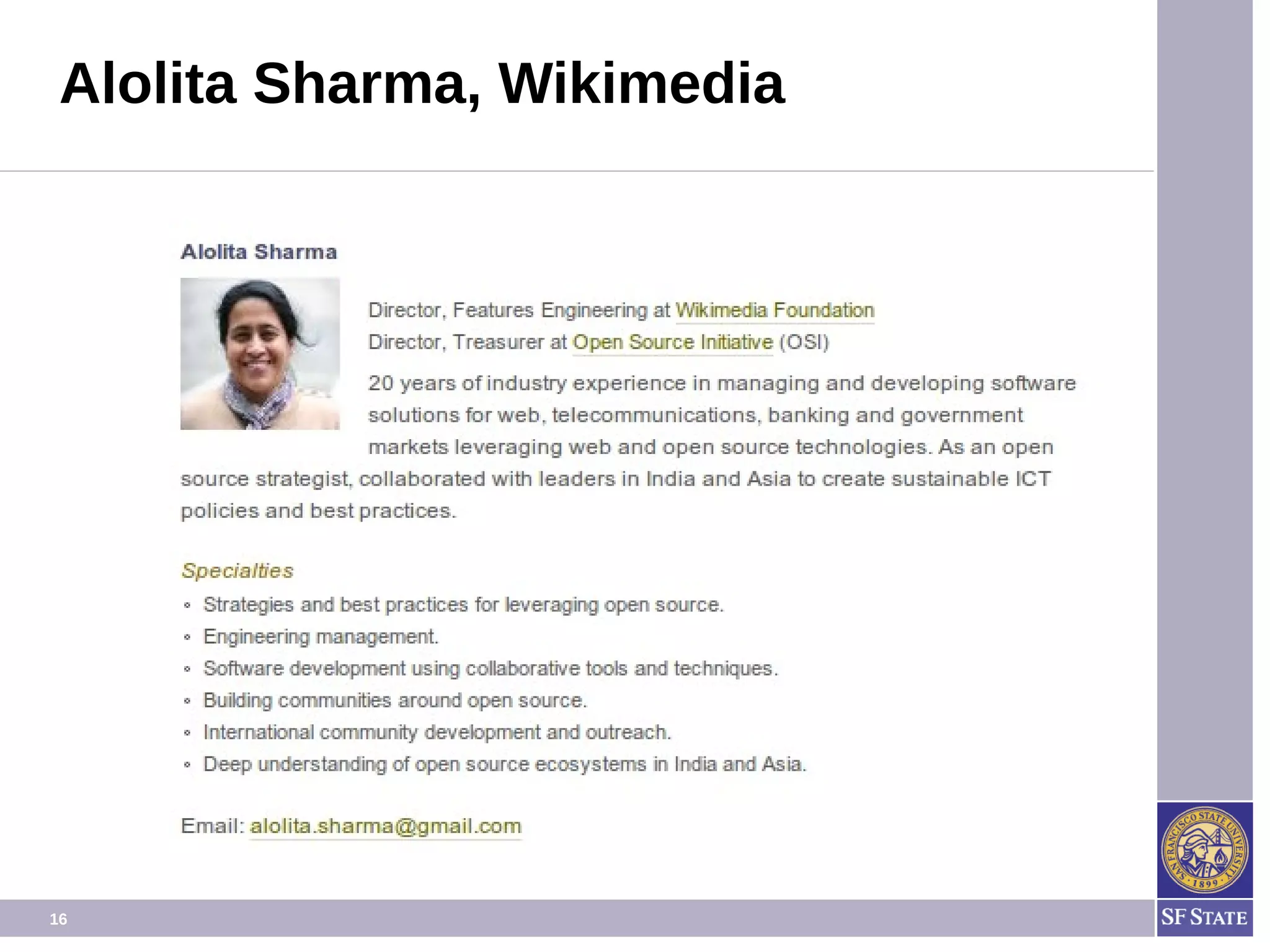 16
Alolita Sharma, Wikimedia
 
