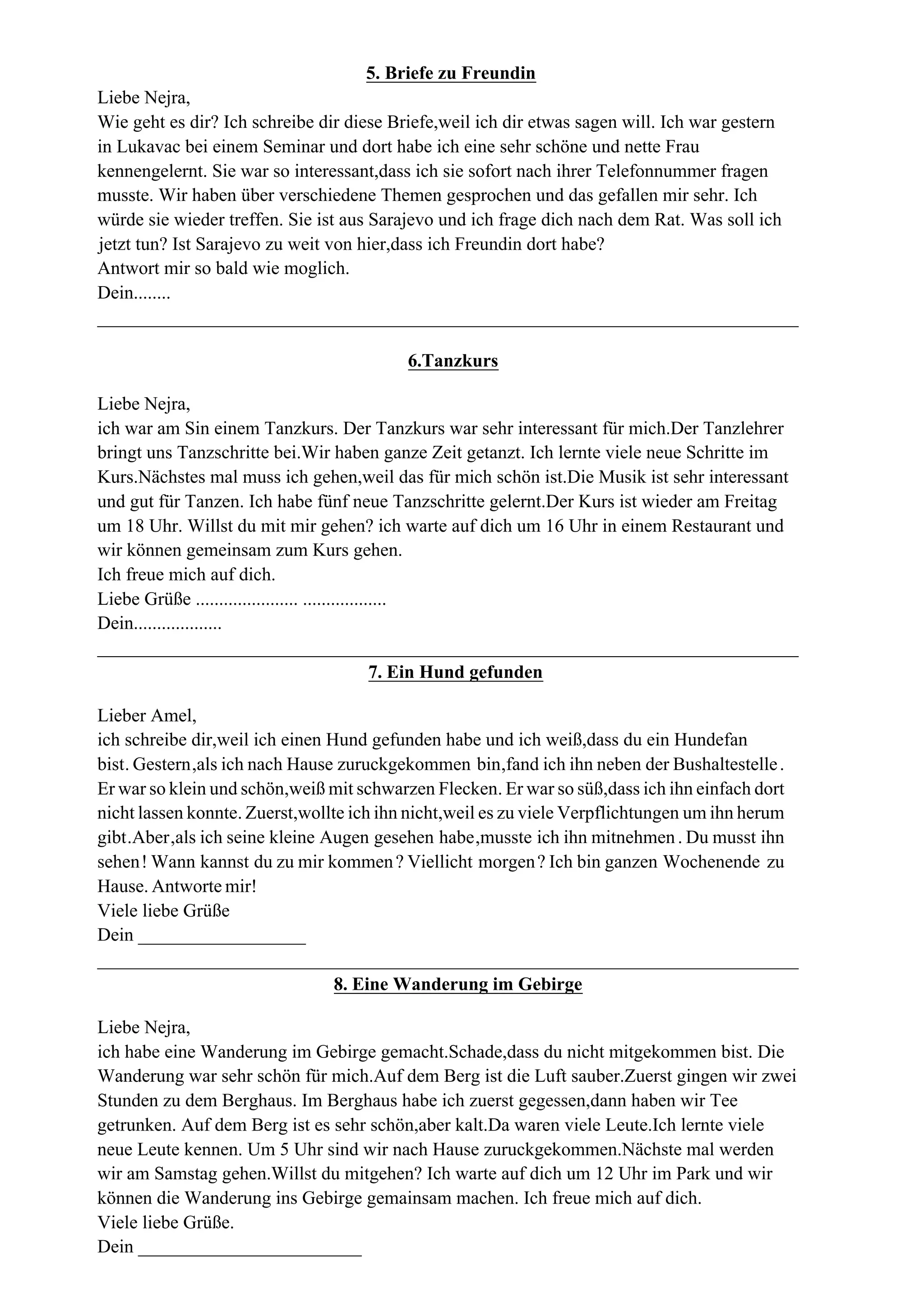 Schreiben B1 Themen Pdf B1 Themen B1 Schreiben und Sprechen Themen | PDF