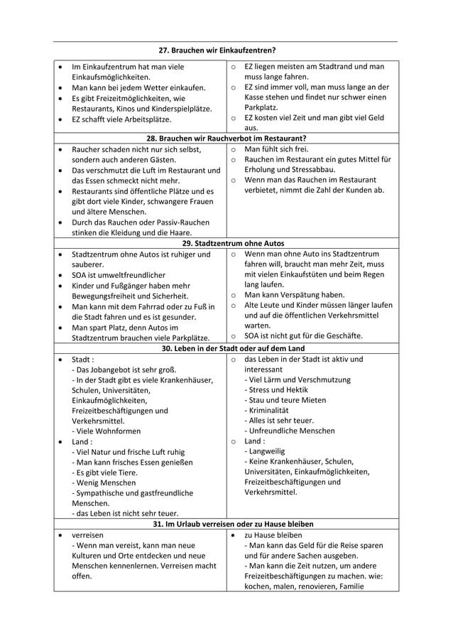 Schreiben B1 Themen Pdf B1 Themen B1 Schreiben und Sprechen Themen | PDF