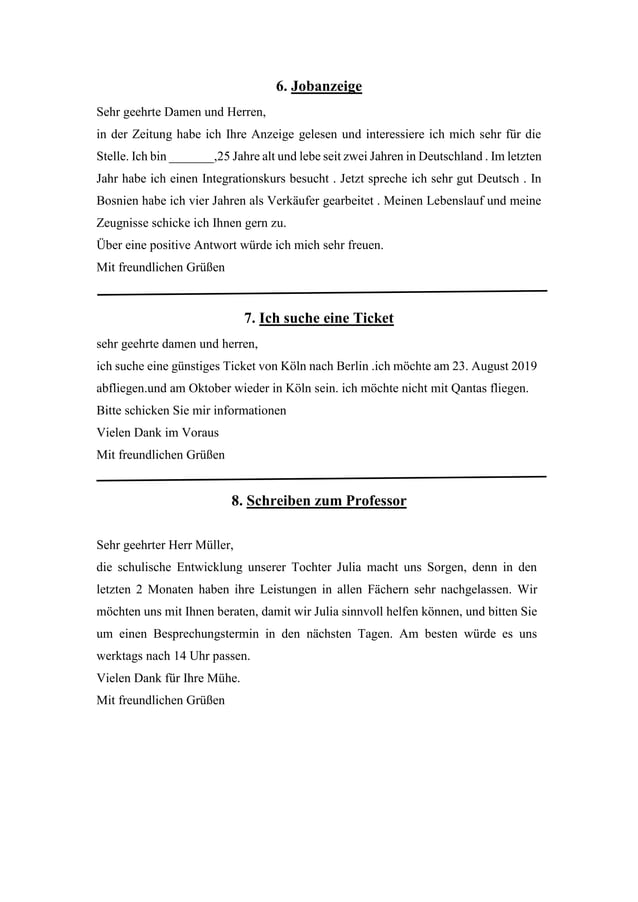 Schreiben B1 Themen Pdf B1 Themen B1 Schreiben und Sprechen Themen | PDF