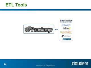 ETL Tools




24
             ©2012 Cloudera, Inc. All Rights Reserved.
 