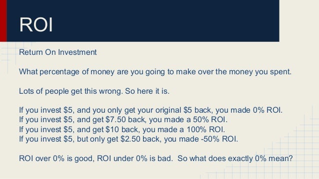 Good Roi Percentage Good Roi Percentage