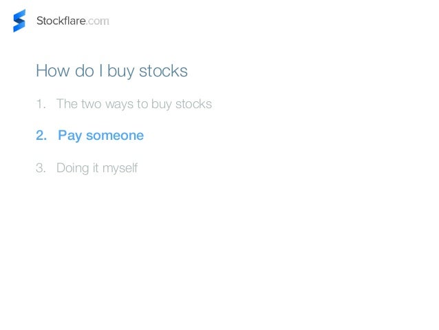 how do i buy stocks myself